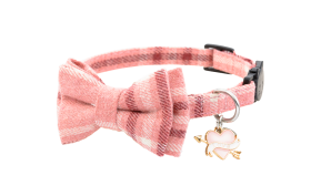 Mačja Ovratnica z Metuljčkom z Zvoncem in Srčkom