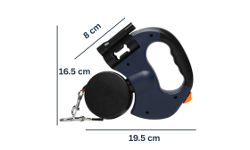 Brez zapletanja – dvojni samonavijalni povodec za pse z LED lučko – 3 m dvojni povodec za dva psa