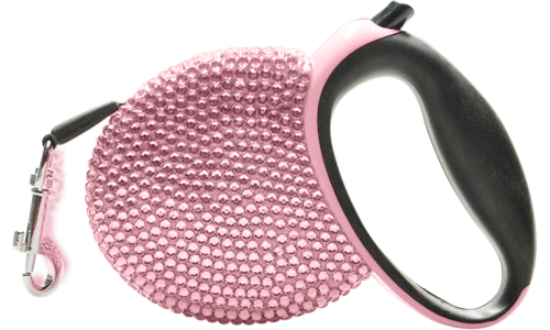 Luxury Rhinestone Retractable Dog Leash